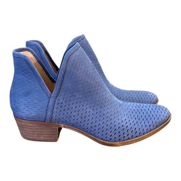 Lucky Brand Shoes - Lucky Brand Baley Perforated Suede Ankle Booties Women’s Size 9